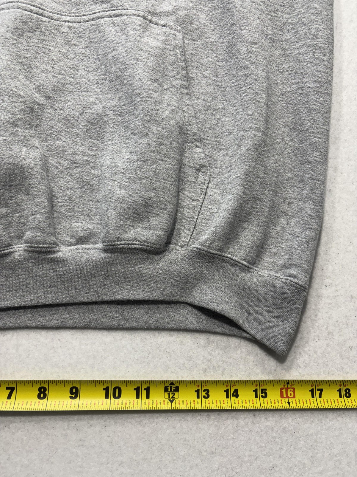 Port & Company Hoodie Mens Large Gray LFT HVY SHT Fleece Pullover Gym Training