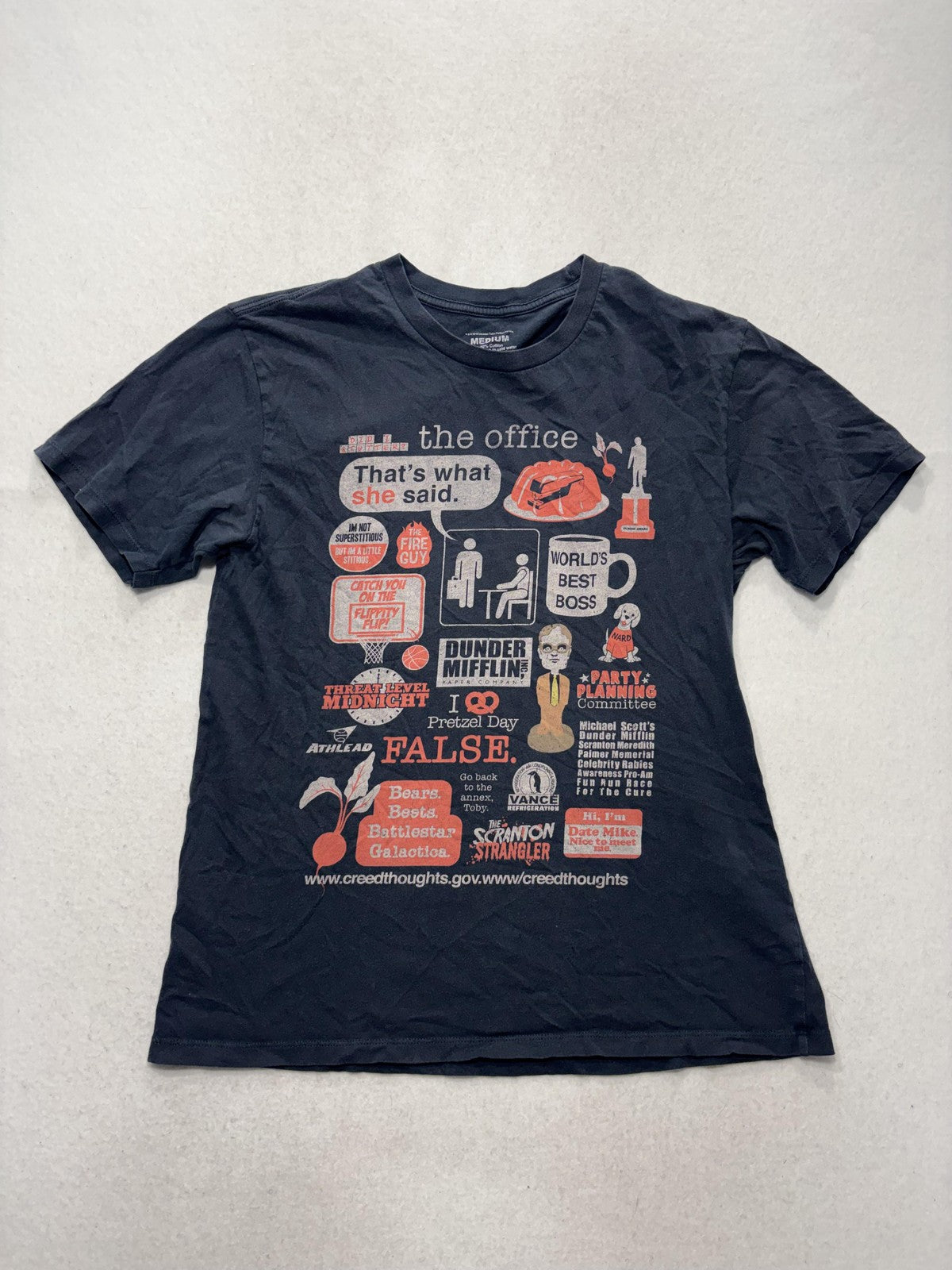 The Office Shirt Mens Medium Blue Thats What She Said Graphic Tee Dwight Schrute