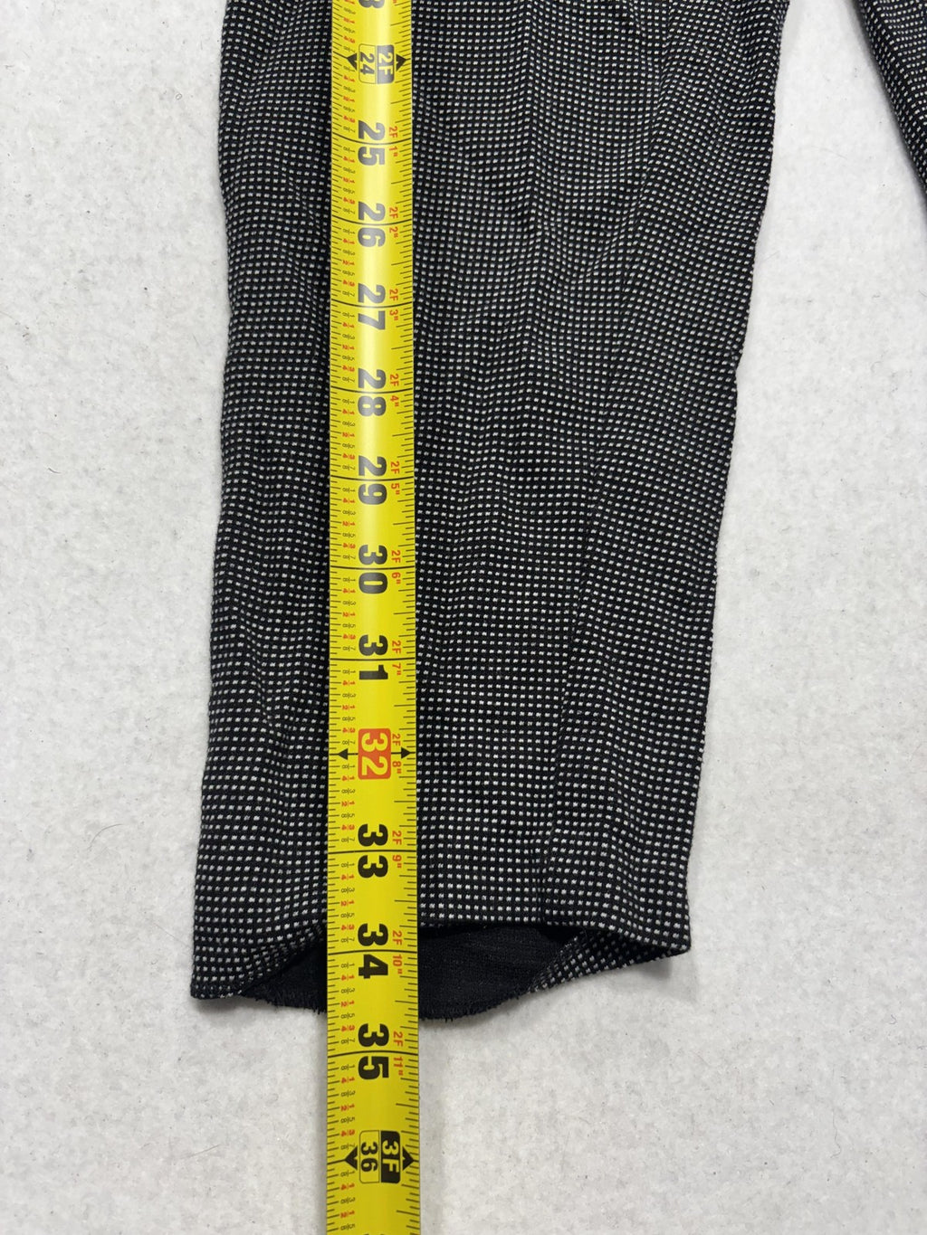 Nine West Dress Pants Womens Small Black Check Crop Tapered Knit Stretch