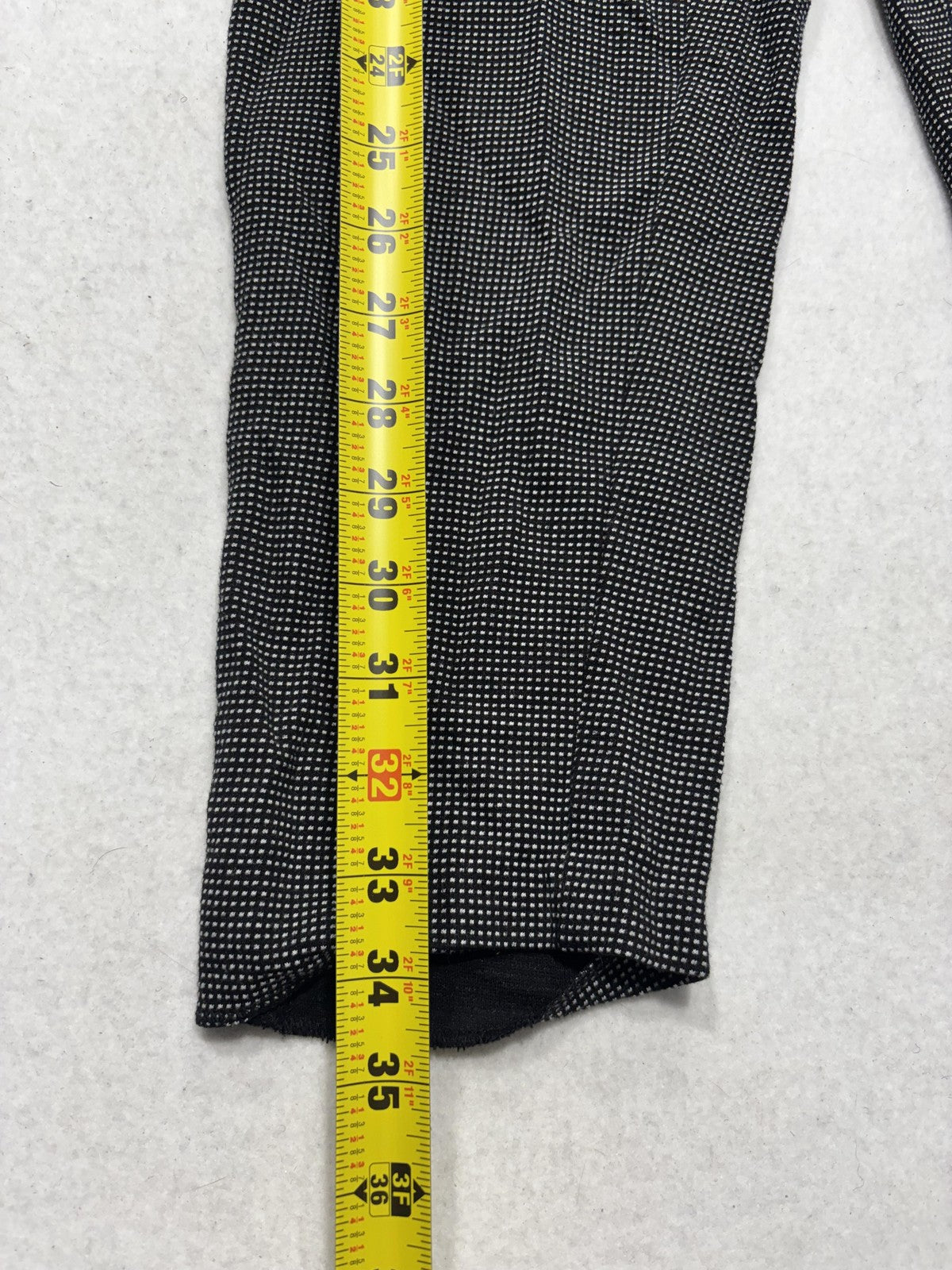 Nine West Dress Pants Womens Small Black Check Crop Tapered Knit Stretch