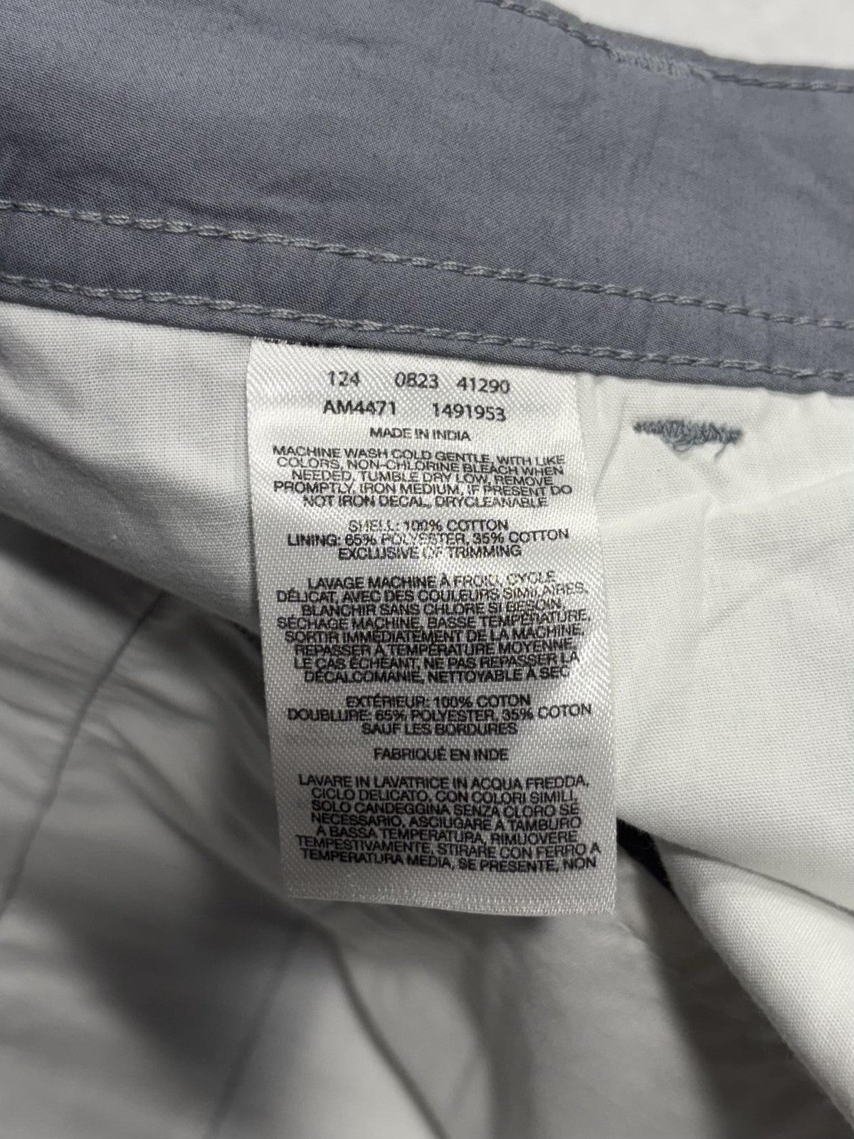 Columbia Chino Shorts Mens 32 Gray 10" Inseam Lined Lightweight Travel Casual