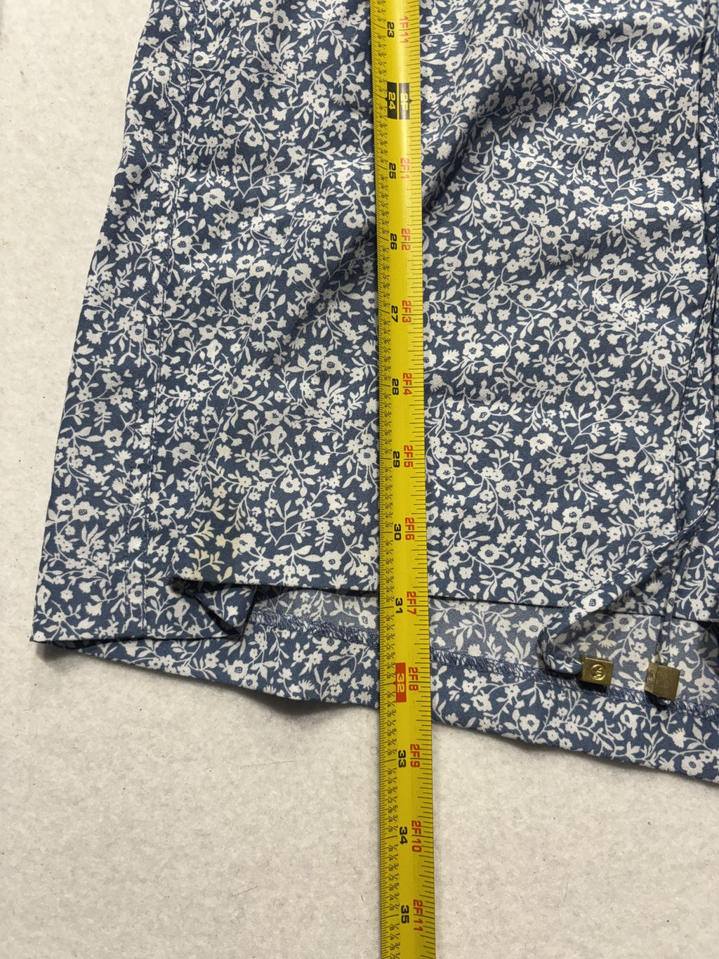 MICHAEL Michael Kors Romper Womens Large Blue Floral Long Sleeve Button Front