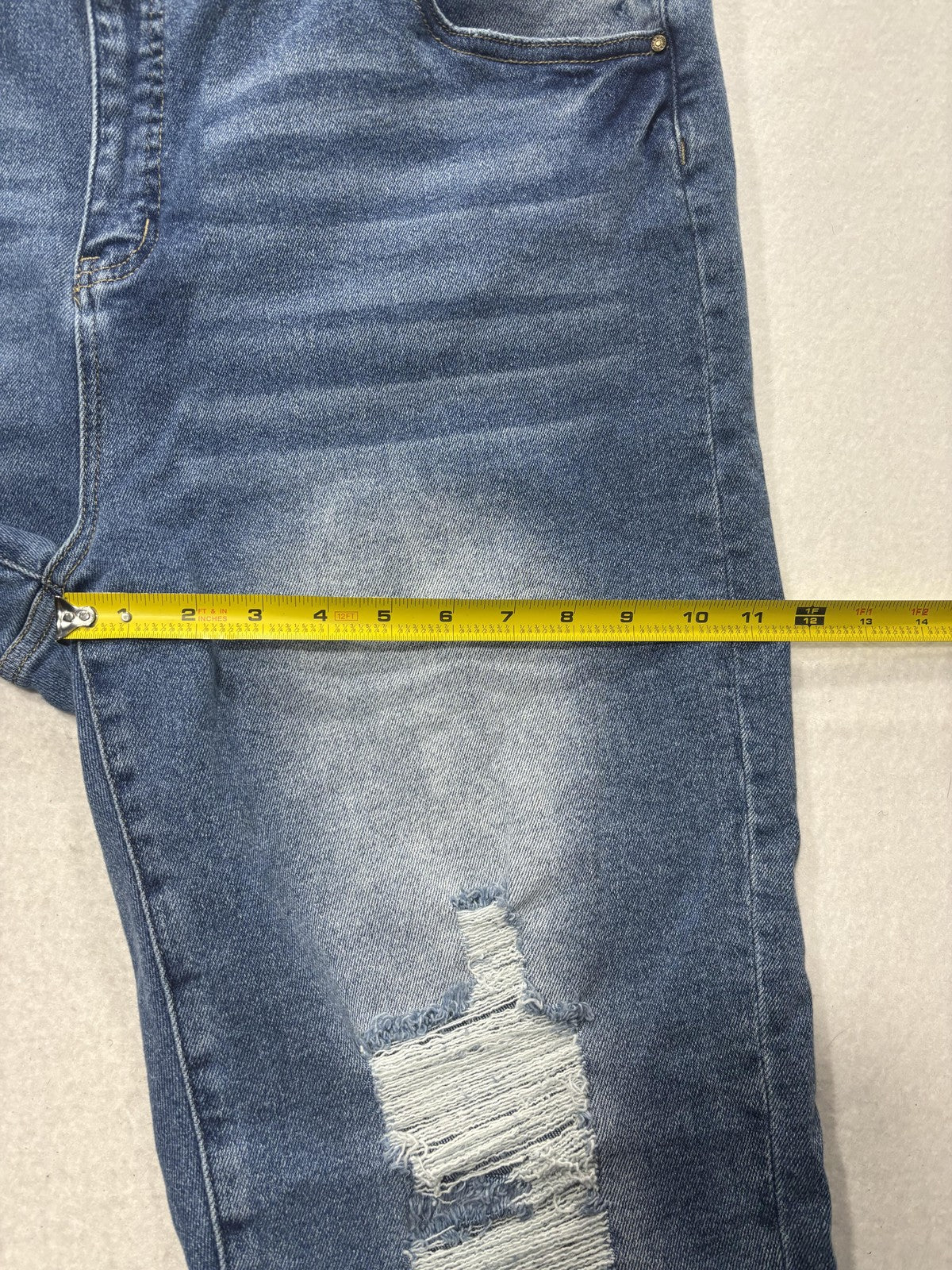 Lucky & Blessed Jeans Womens 20 Blue High Rise Boyfriend Crop Distressed 38x26