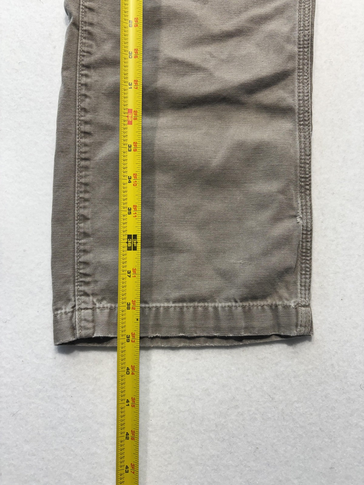 Carhartt Carpenter Pants Mens 34x32 Beige Relaxed Fit Canvas Workwear Casual