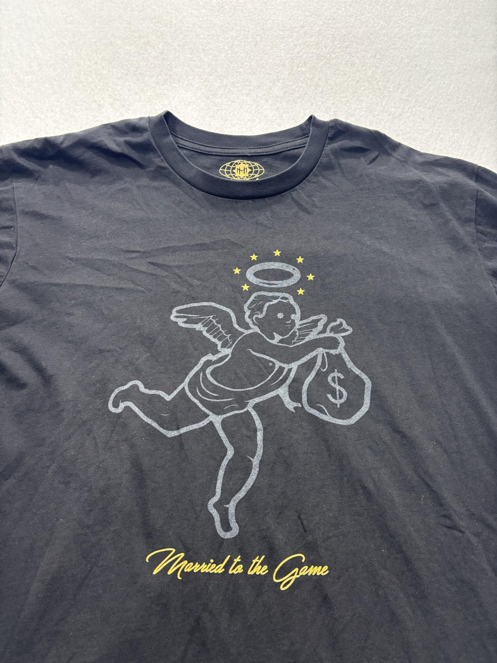 Muerte Hustle Daily Shirt Mens Large Black Married To The Game Angel Tee