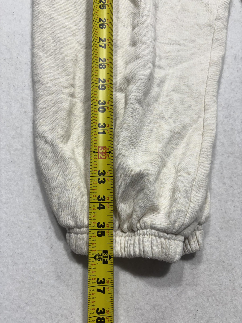 PINK Victoria's Secret Jogger Pants Womens XL Beige Fleece Elastic Pockets Ankle
