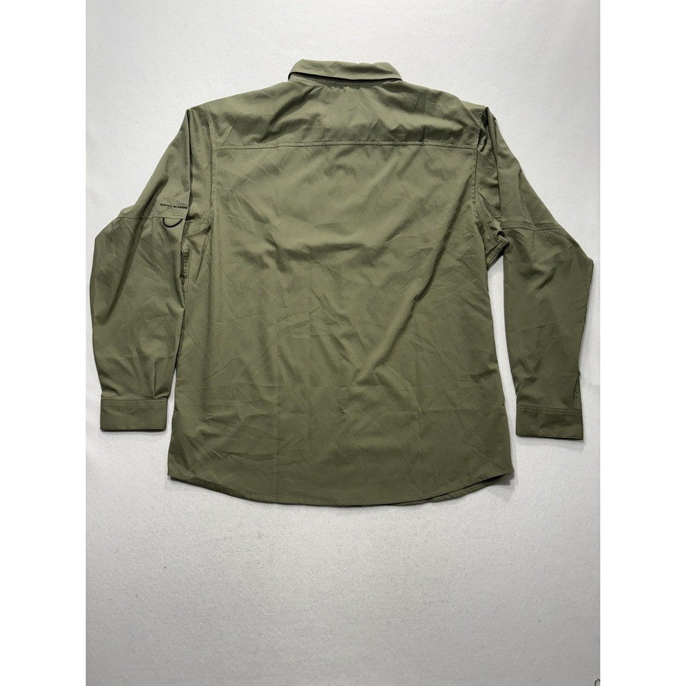 Columbia Omni-Shade Shirt Mens XL Green Long Sleeve Fishing Button Up XM2815