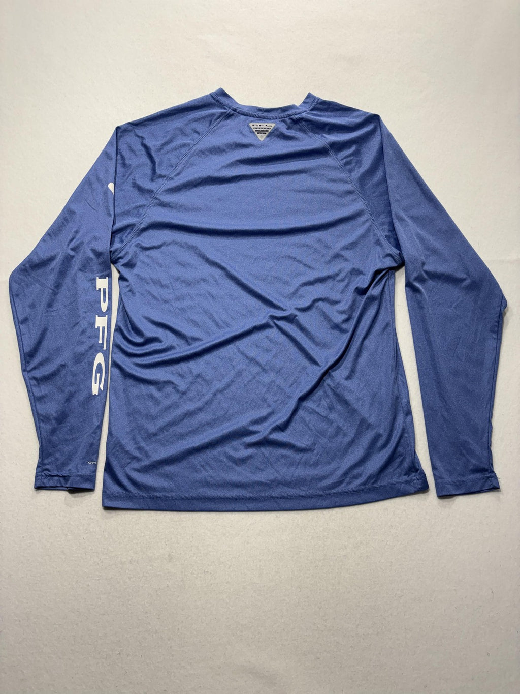 Columbia PFG Omni-Shade Shirt Mens Medium Blue Long Sleeve Tee Lightweight