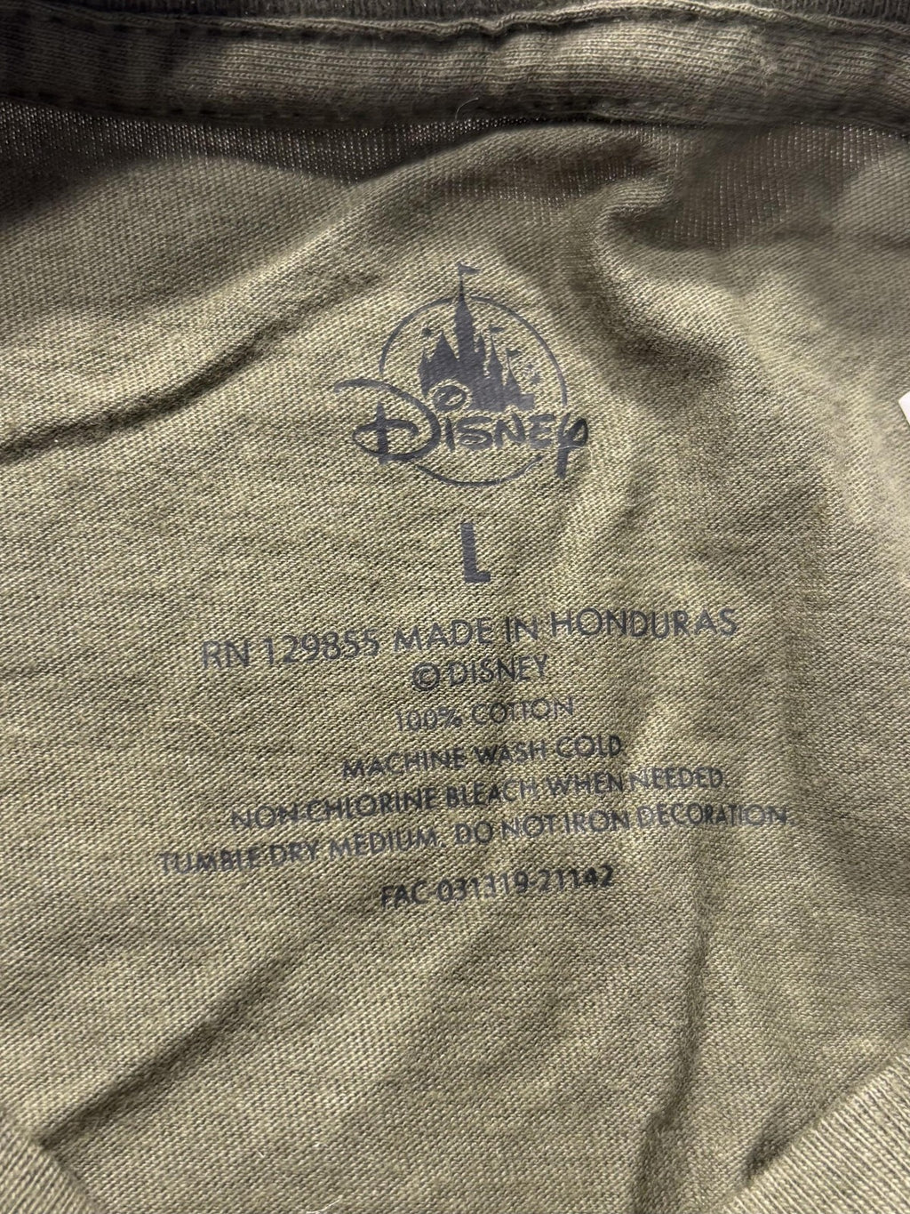 Disney Mens Mickey Mouse Established 1928 Graphic T-Shirt Green Large NWT