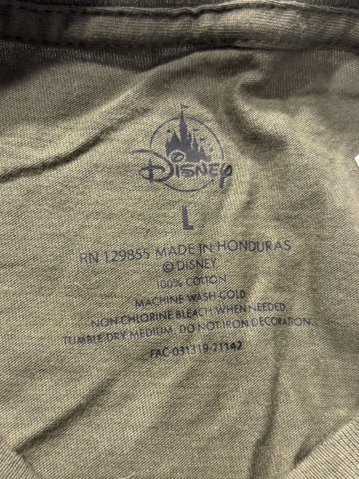 Disney Mens Mickey Mouse Established 1928 Graphic T-Shirt Green Large NWT