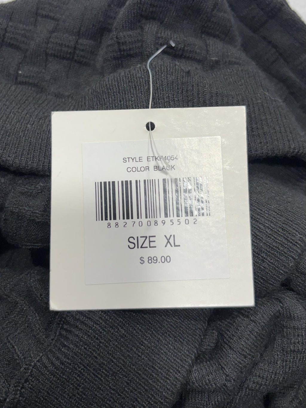 Ellen Tracy Pants Womens XL Black Textured Knit Wide Leg Cropped Pull On