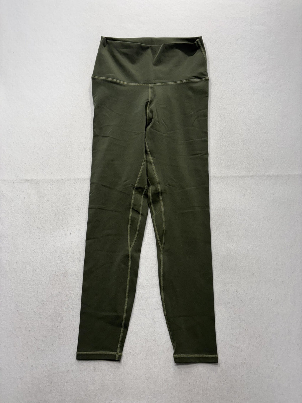YUNOGA Leggings Womens Medium Green High Rise 26" Inseam Ankle Yoga Stretch