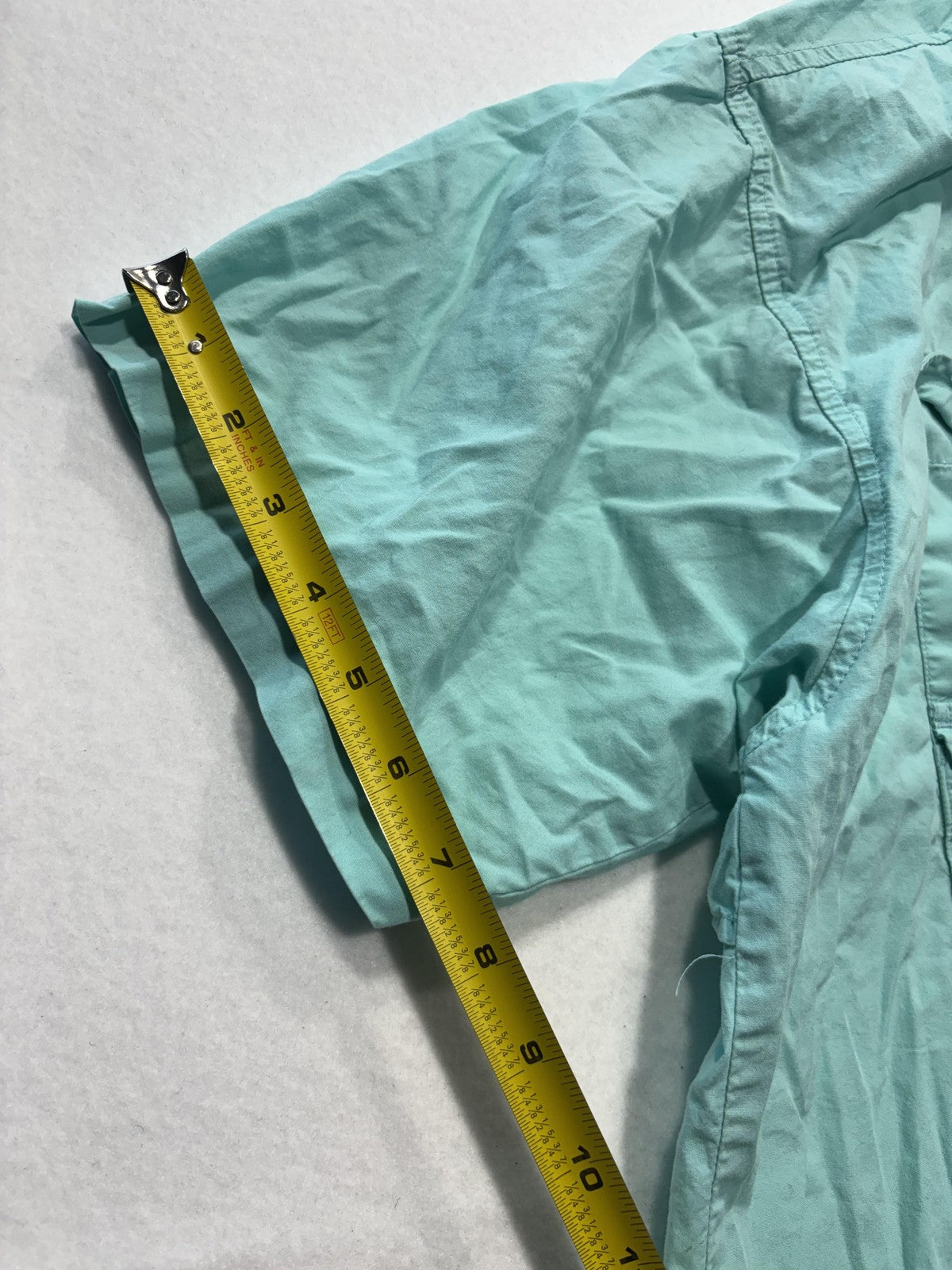 Columbia PFG Shirt Mens Medium Green Short Sleeve Fishing Button Up Vented