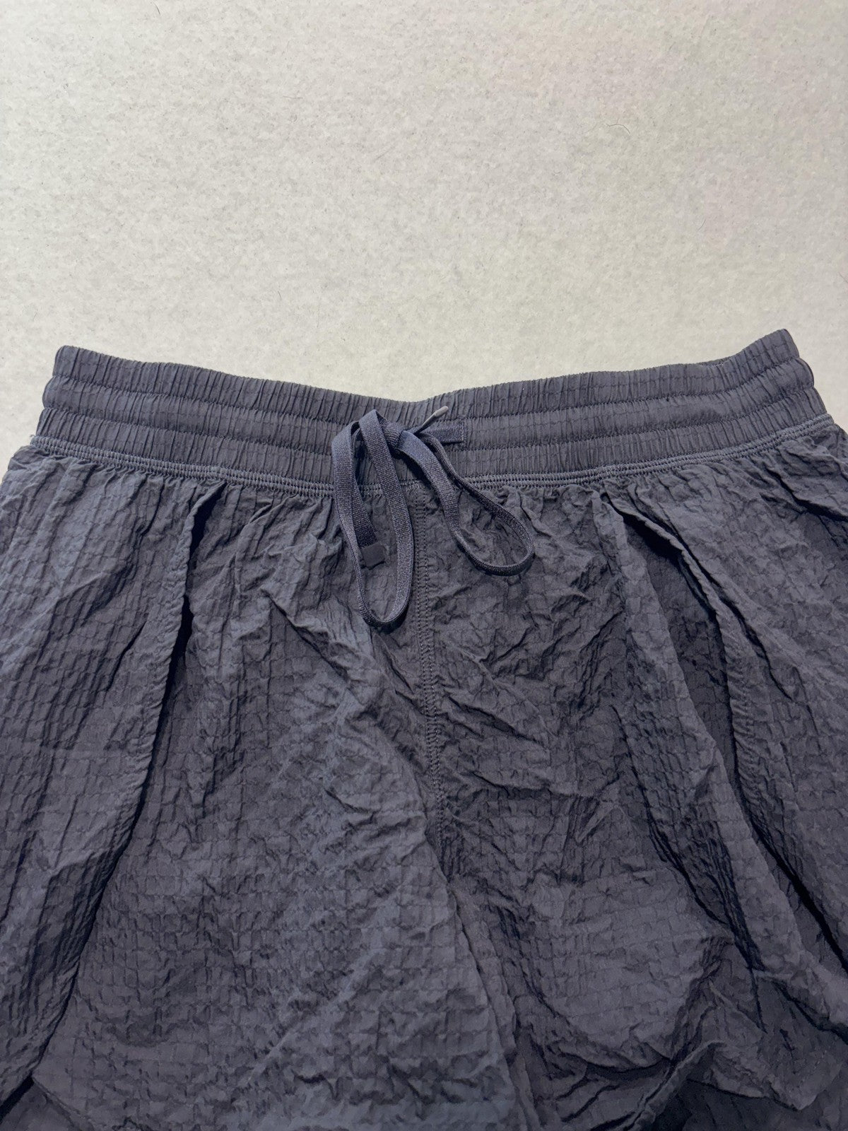 Lululemon Running Shorts Womens XXS Black Crinkle 3" Inseam Lined Athletic