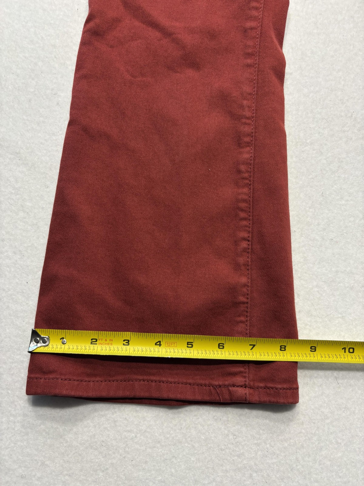 We The Free Pants Womens Small Red Twill Jegging Flare Leg Pull On Stretch
