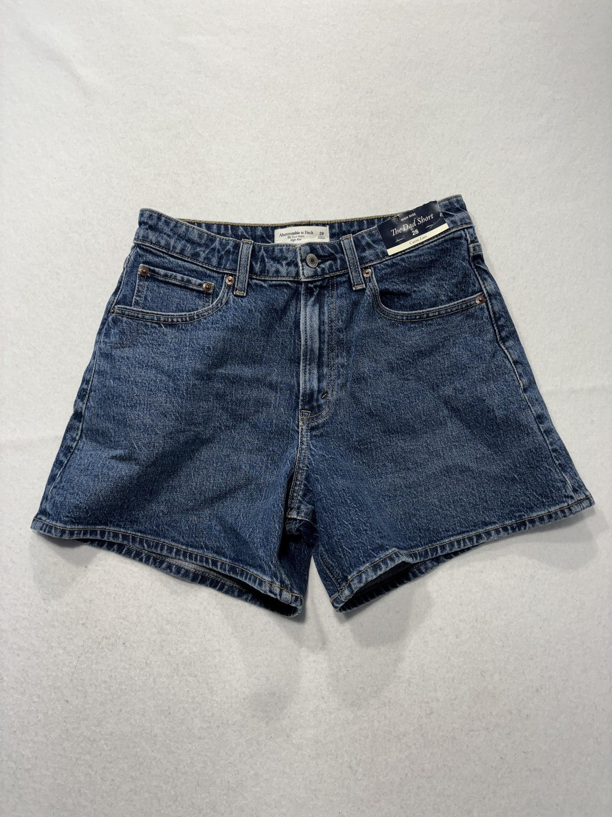 Abercrombie & Fitch Shorts Womens 28 The Dad Short High Rise Denim Curve Love