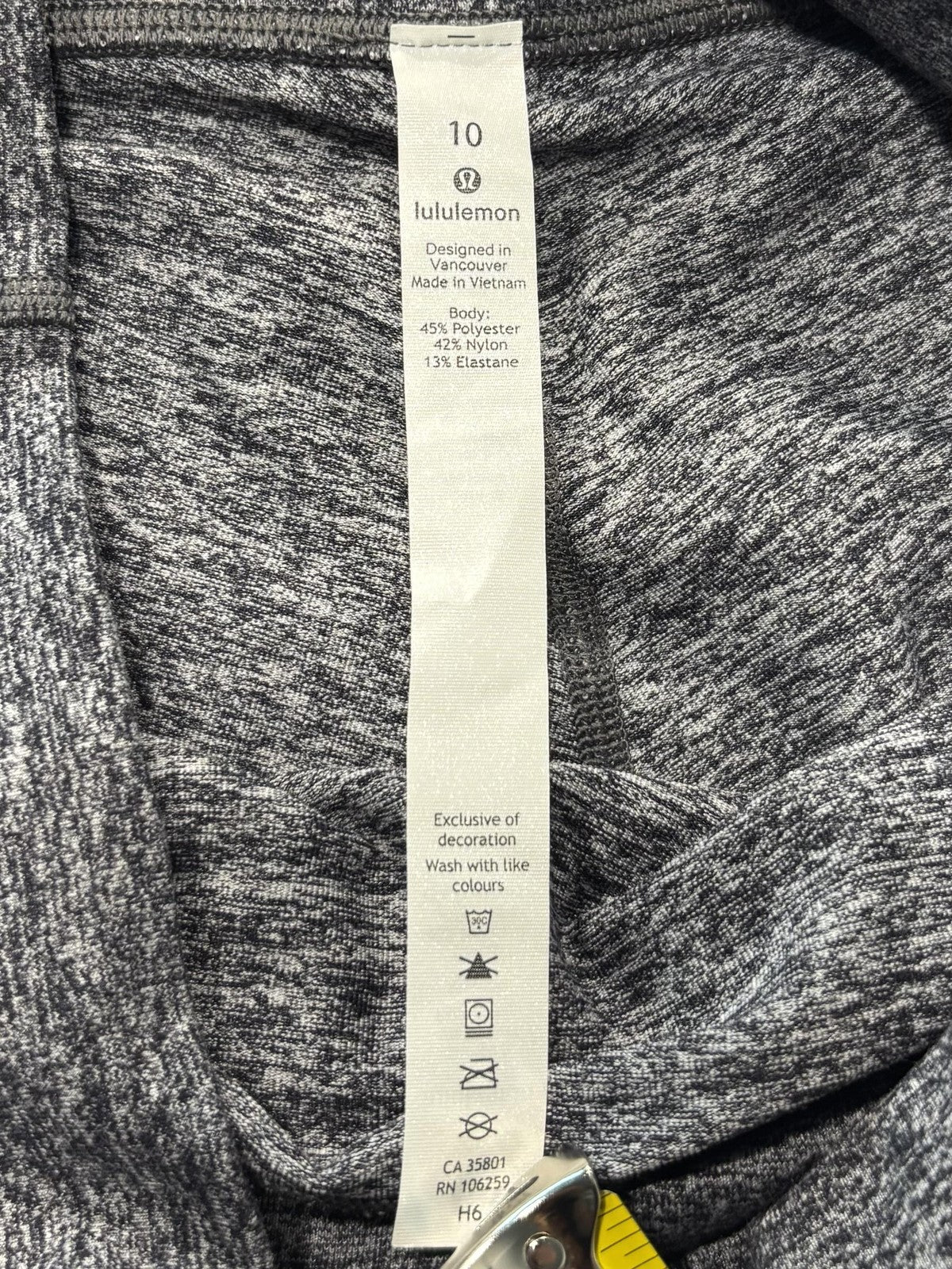 Lululemon Leggings Womens 10 Gray High Rise 25" Inseam Ankle Yoga Stretch Active