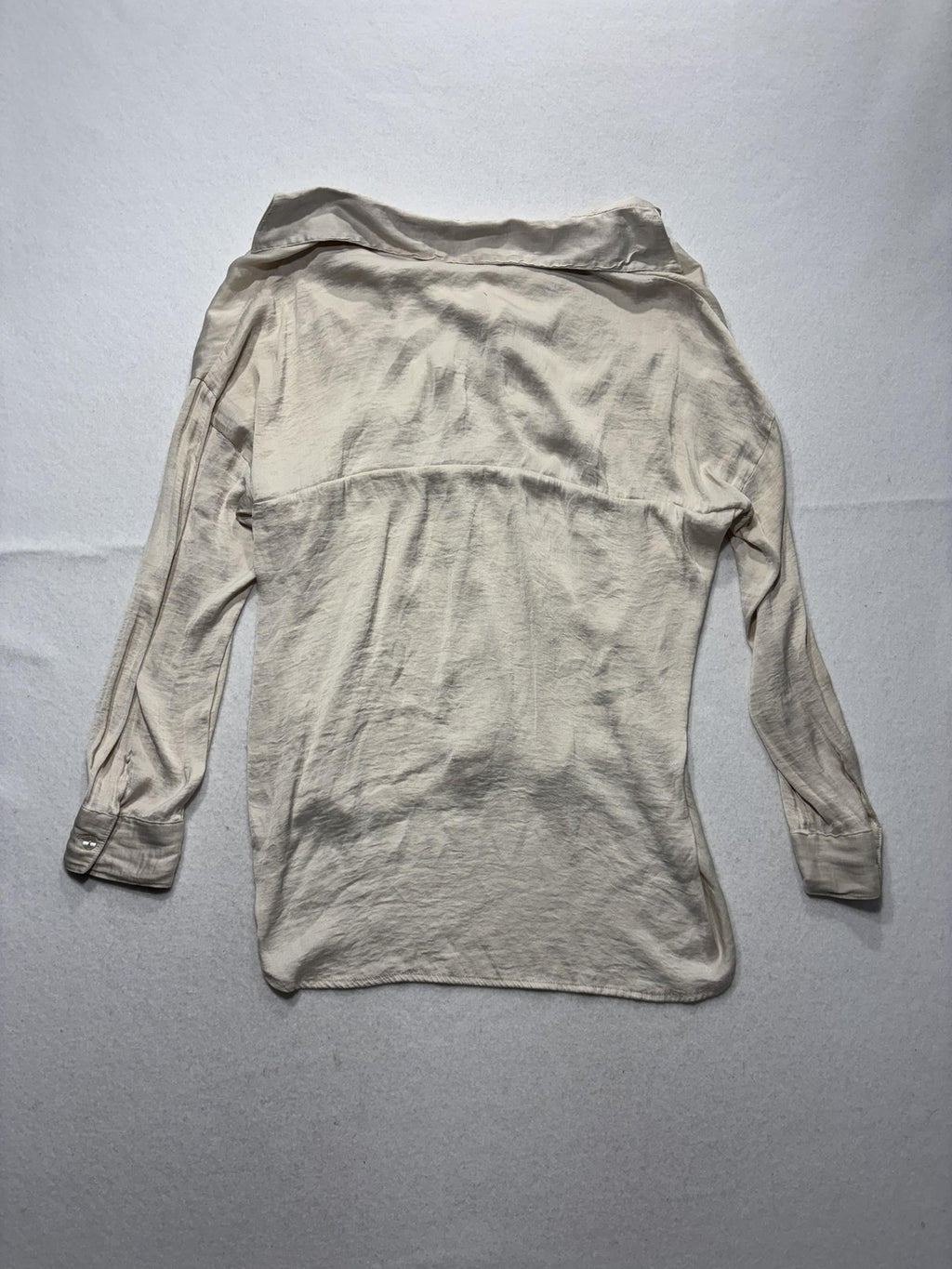 American Eagle Outfitters Blouse Womens XS White V Neck Long Sleeve Tunic Top