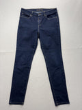 Michael Kors Izzy Skinny Jeans Womens 10 Blue Dark Wash Mid Rise Stretch 32x28