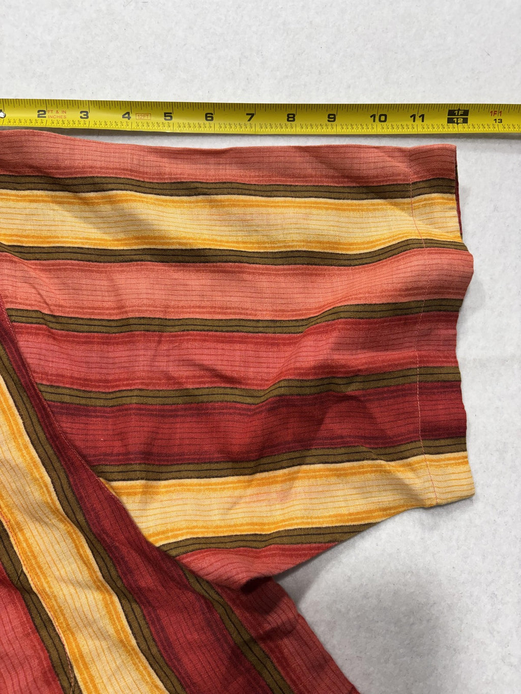 Tommy Bahama Shirt Mens Large Multicolor Striped Linen Short Sleeve Button Up