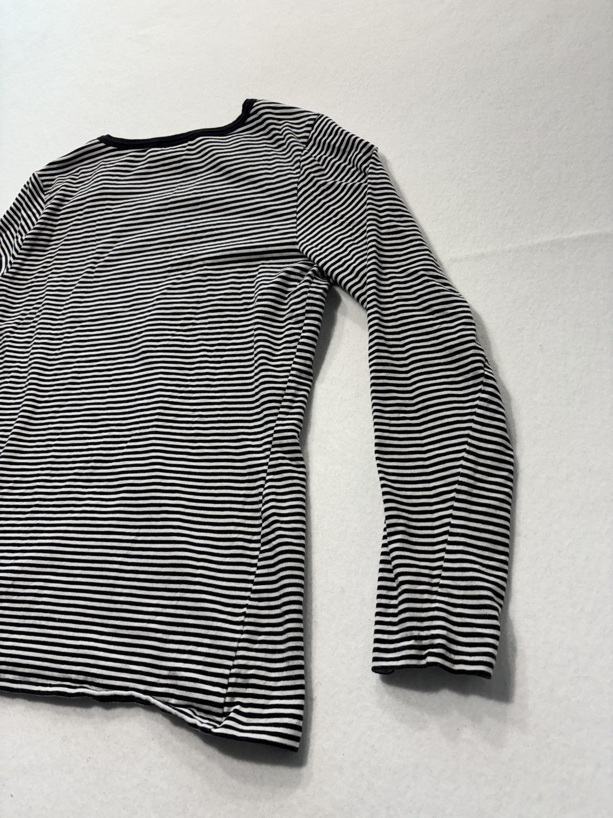 MICHAEL Michael Kors Shirt Womens Large Black Stripe Zip Shoulder Long Sleeve