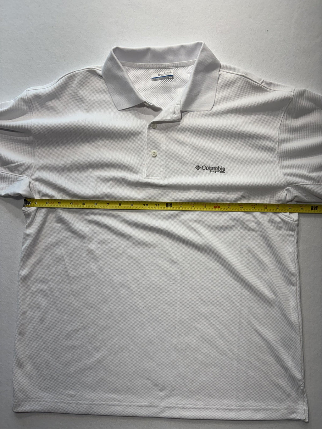 Columbia PFG Omni-Shade Polo Shirt Mens Medium White Fishing UV Protection