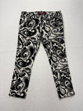 Alice + Olivia Jeans Womens 30 Black Paisley Mid Rise Cropped Slim Denim 30x24