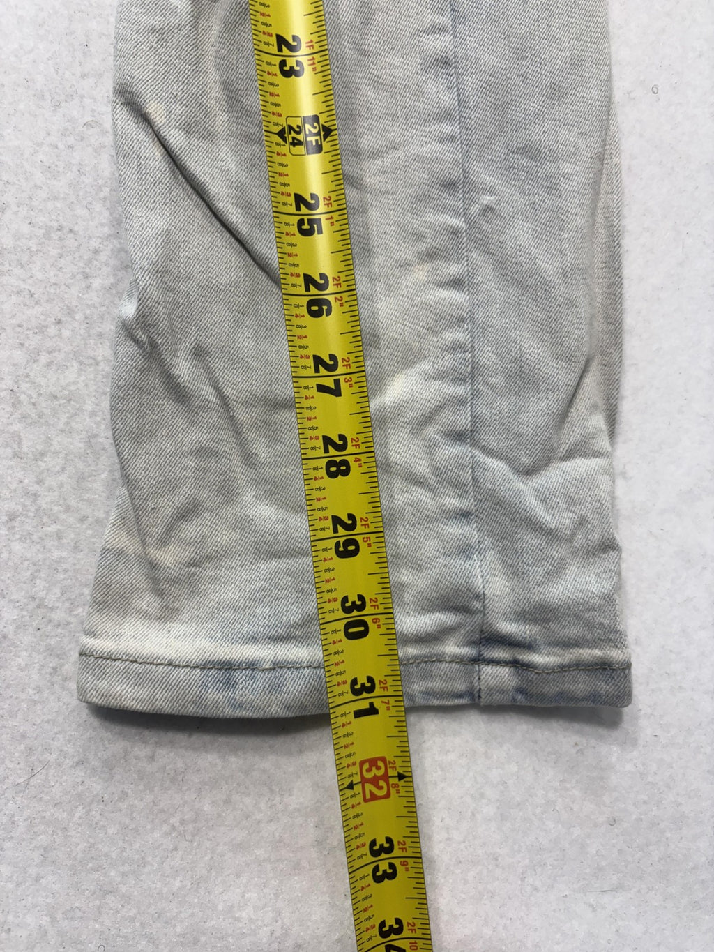 Smoke Rise Jeans Mens 38x34 Blue Light Wash Distressed Moto Biker Slim Tapered