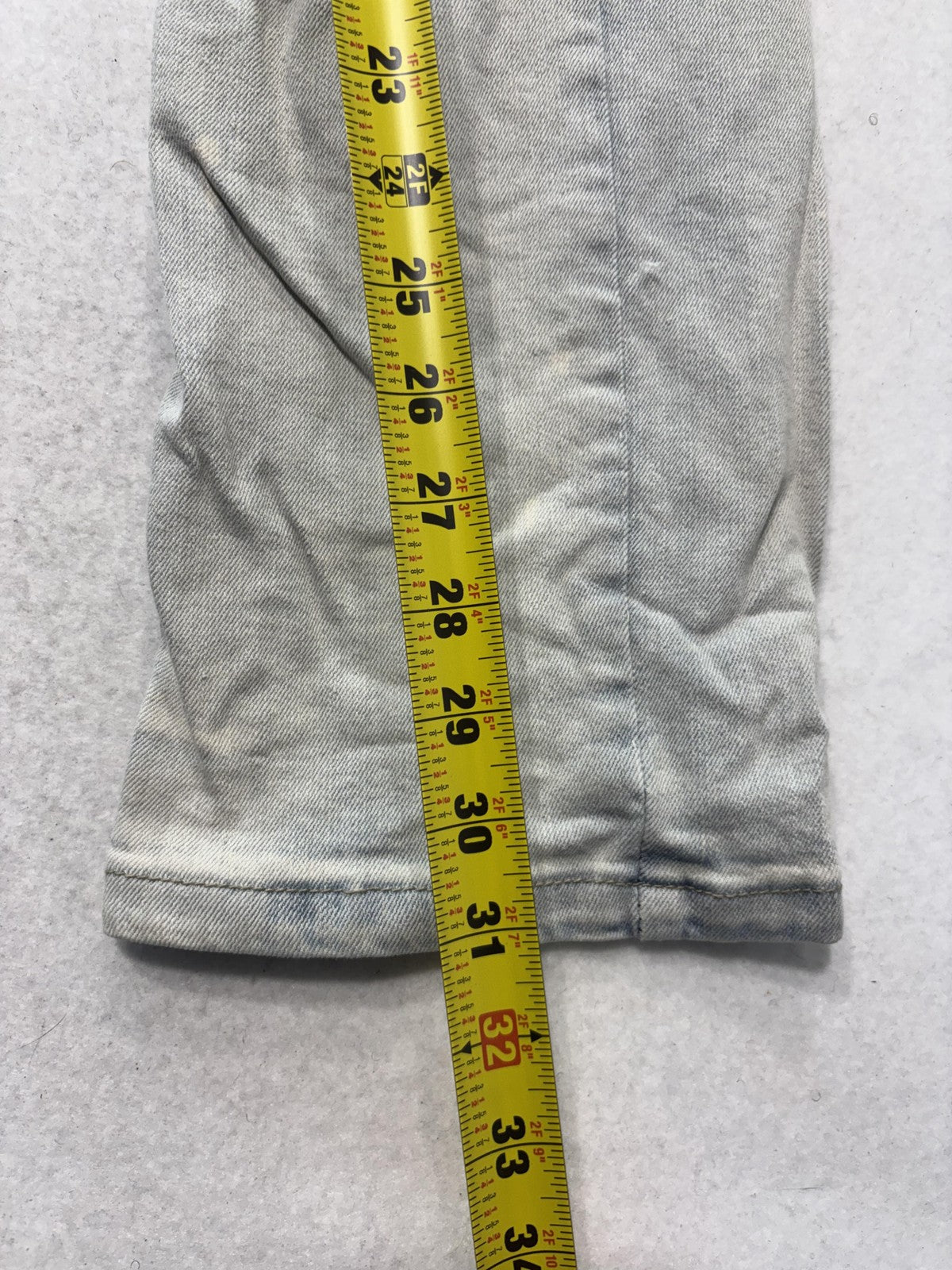 Smoke Rise Jeans Mens 38x34 Blue Light Wash Distressed Moto Biker Slim Tapered