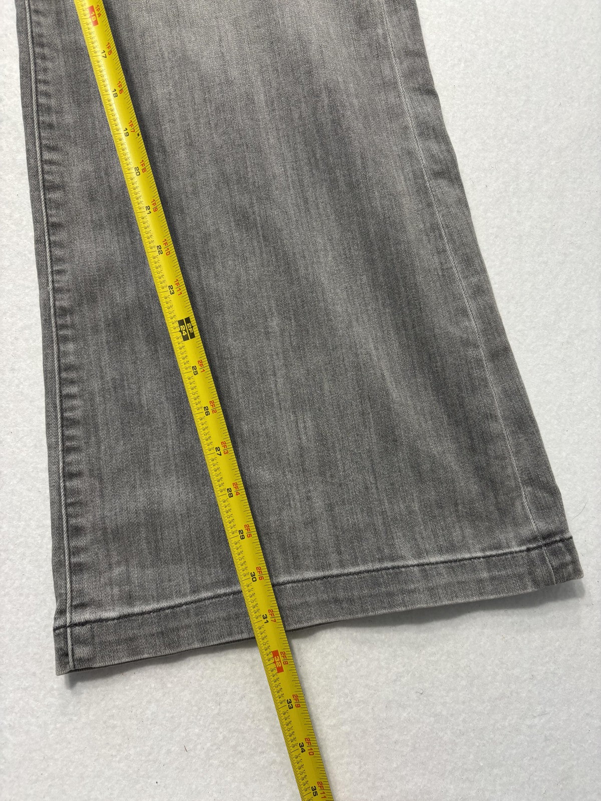 White House Black Market Utility Cargo Jeans Womens 10R Gray High Rise Wide Leg