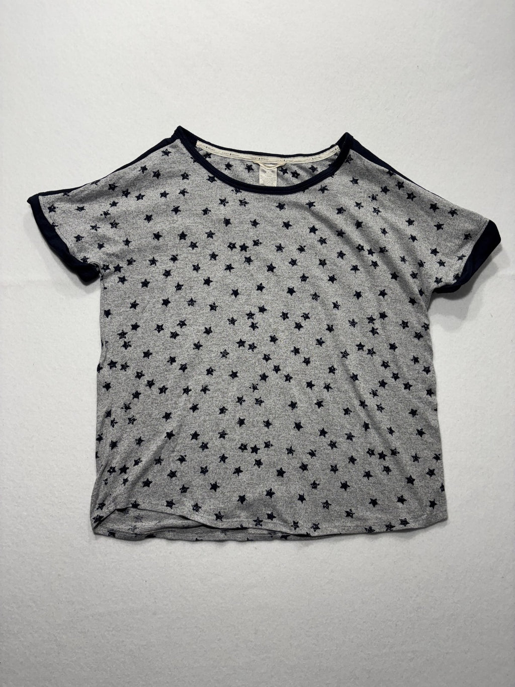 Lucky Brand Shirt Womens L Gray Star Print Scoop Neck Dolman Sleeve Tee