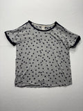 Lucky Brand Shirt Womens L Gray Star Print Scoop Neck Dolman Sleeve Tee