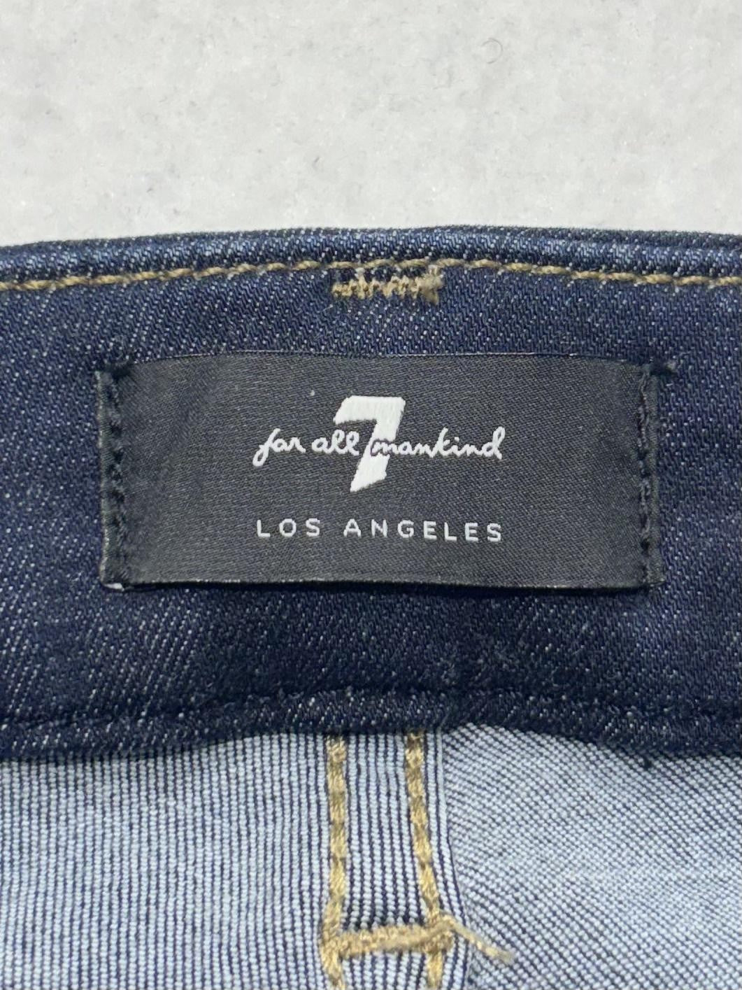 7 For All Mankind Kimmie Bootcut Jeans Womens 28 Blue Mid Rise Stretch 28x32