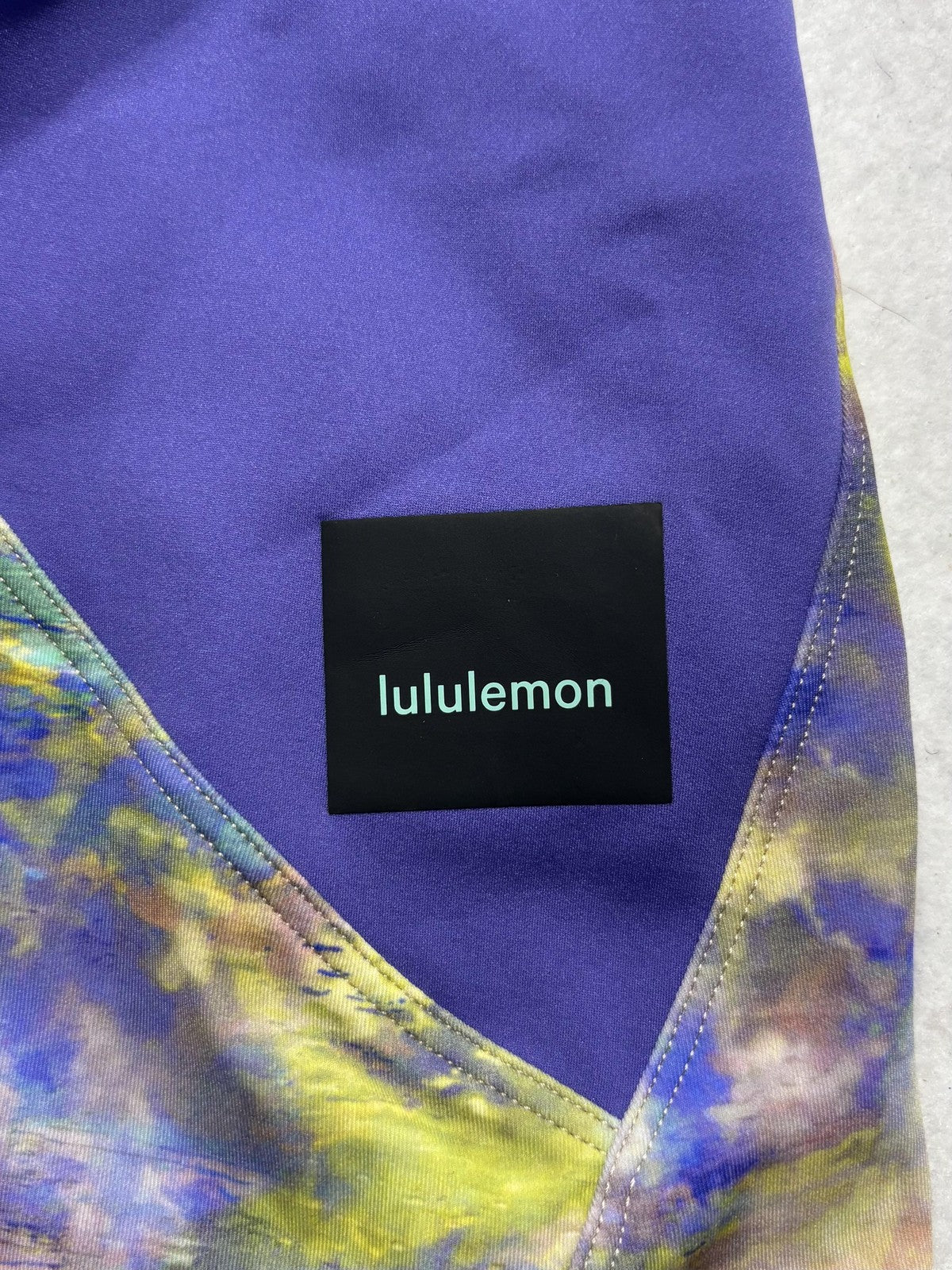 Lululemon Shorts Womens 12 Multicolor Colorblock Drawstring Running Athletic