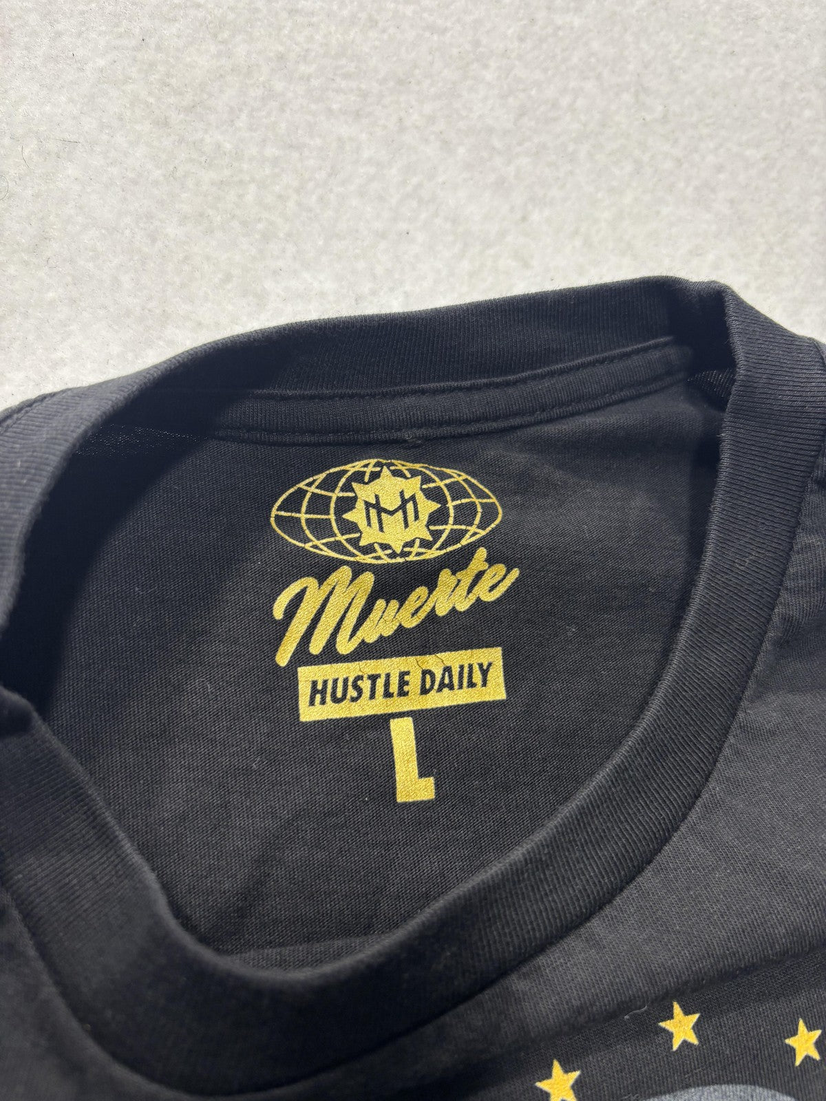 Muerte Hustle Daily Shirt Mens Large Black Married To The Game Angel Tee