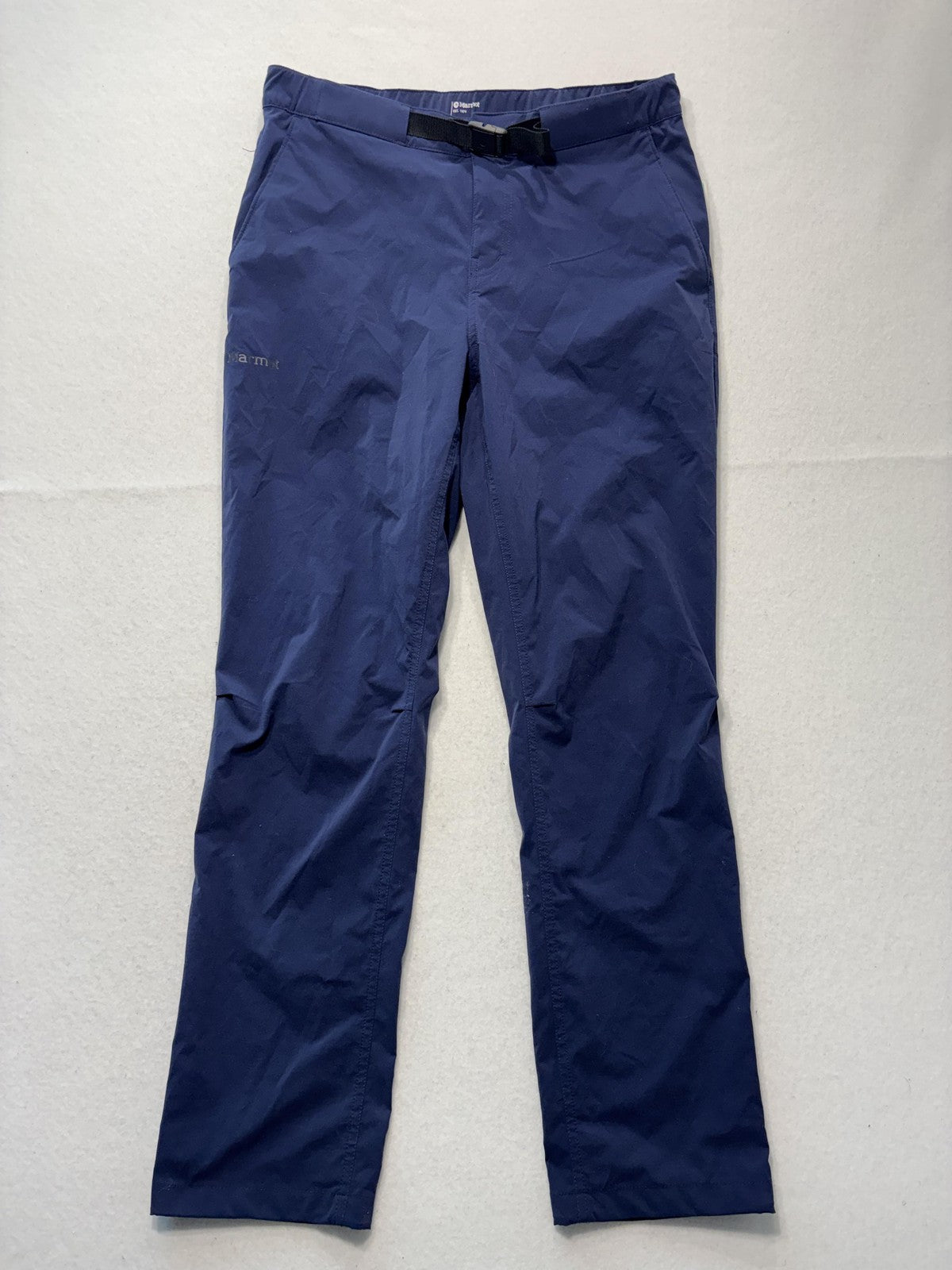 Marmot Pants Womens 10 Blue Kodachrome Nylon Adjustable Waist Hiking Travel