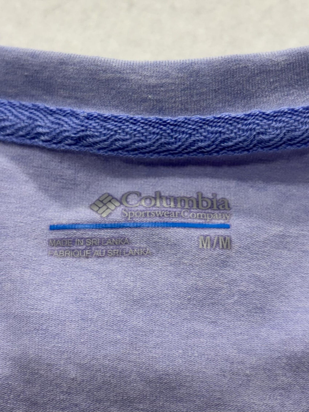 Columbia Top Womens M Purple Tie Front T Shirt Scoop Neck Stretch Casual