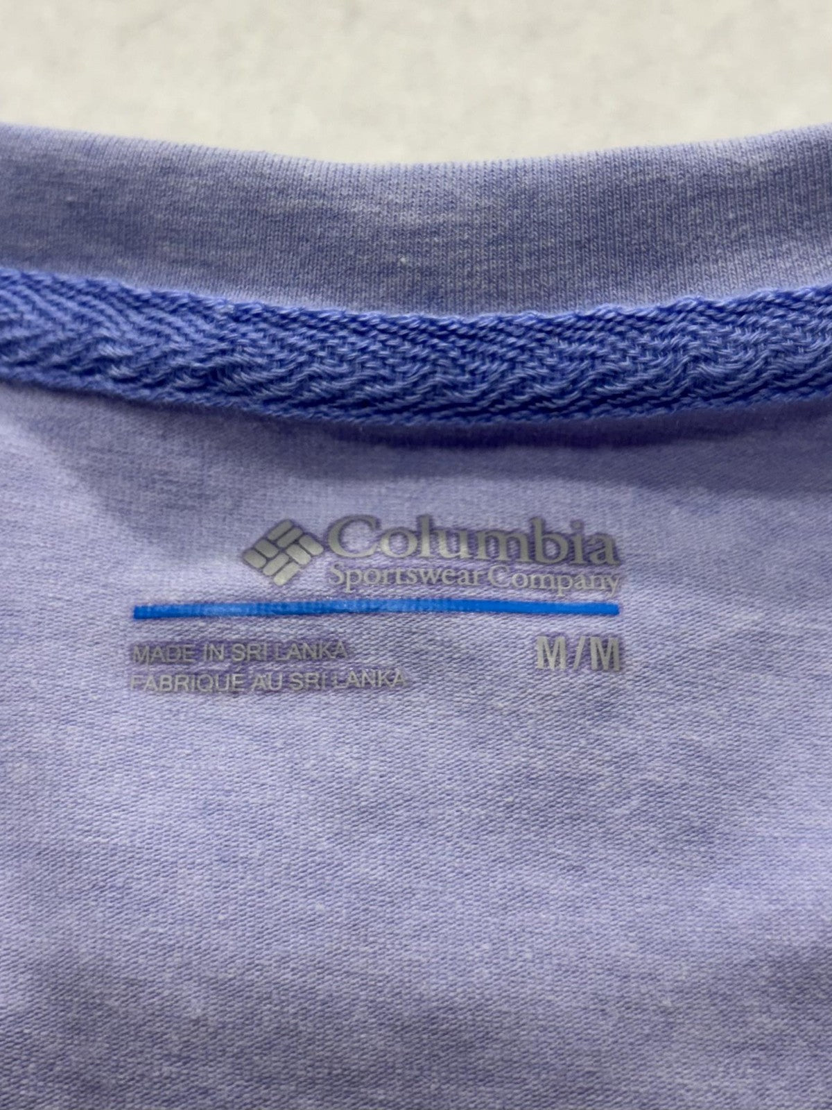 Columbia Top Womens M Purple Tie Front T Shirt Scoop Neck Stretch Casual