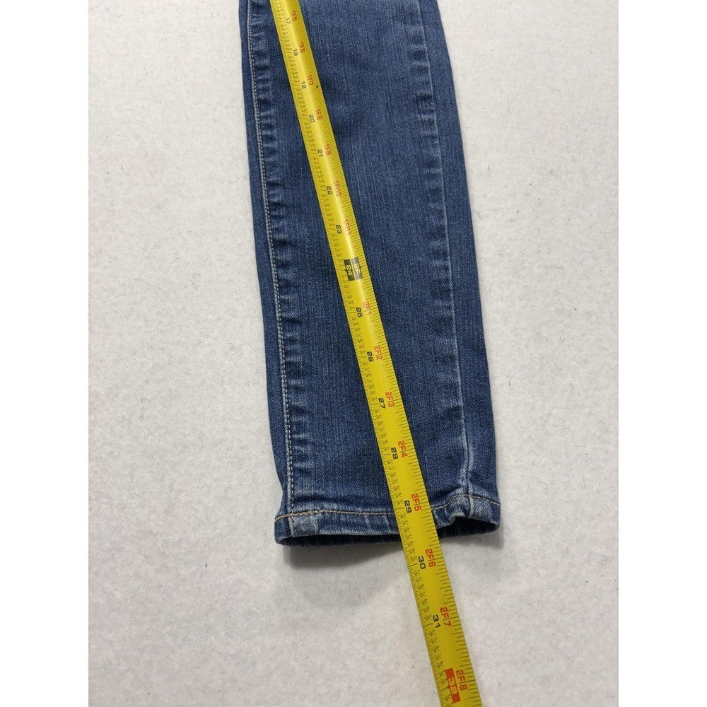 Paige Verdugo Ultra Skinny Jeans Womens 27 Blue Distressed 28x28.5 Stretch
