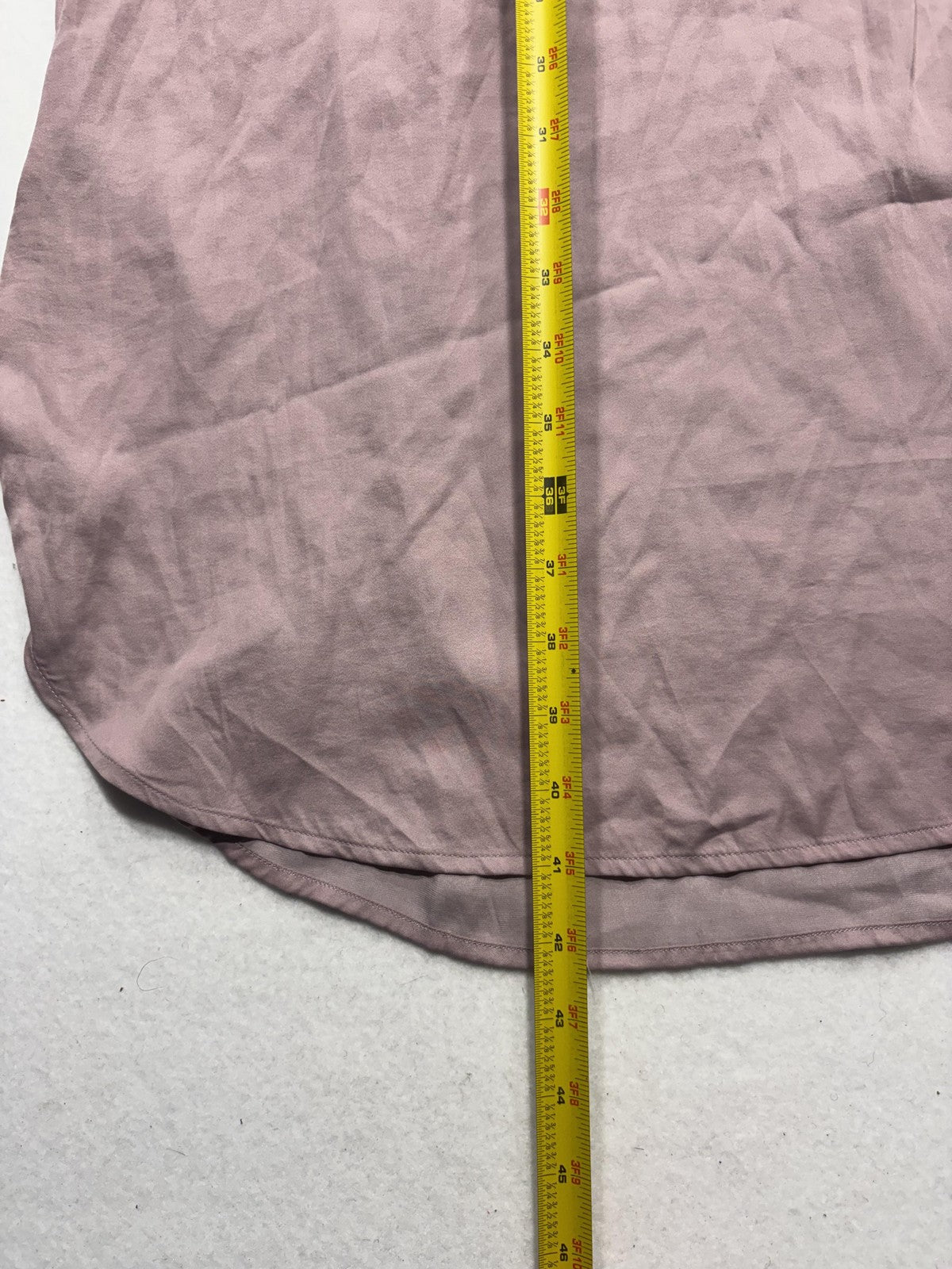 LOFT Dress Womens Large Pink V Neck Ruffle Sleeveless Shift Knee Length
