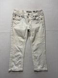Miss Me Jeans Womens 28 White Mid Rise Signature Capri Embellished Stretch