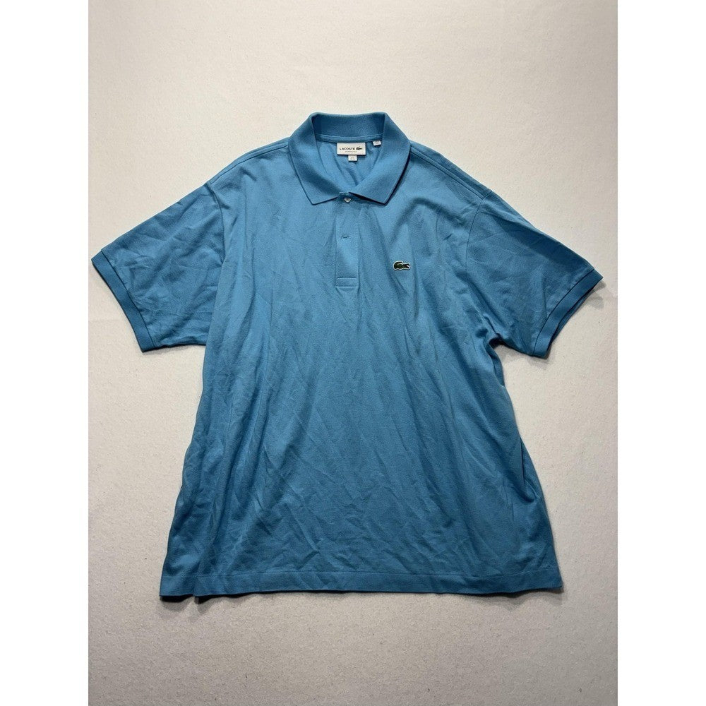 Lacoste Polo Shirt Mens 3XL Blue Classic Fit Pique Cotton Short Sleeve Logo