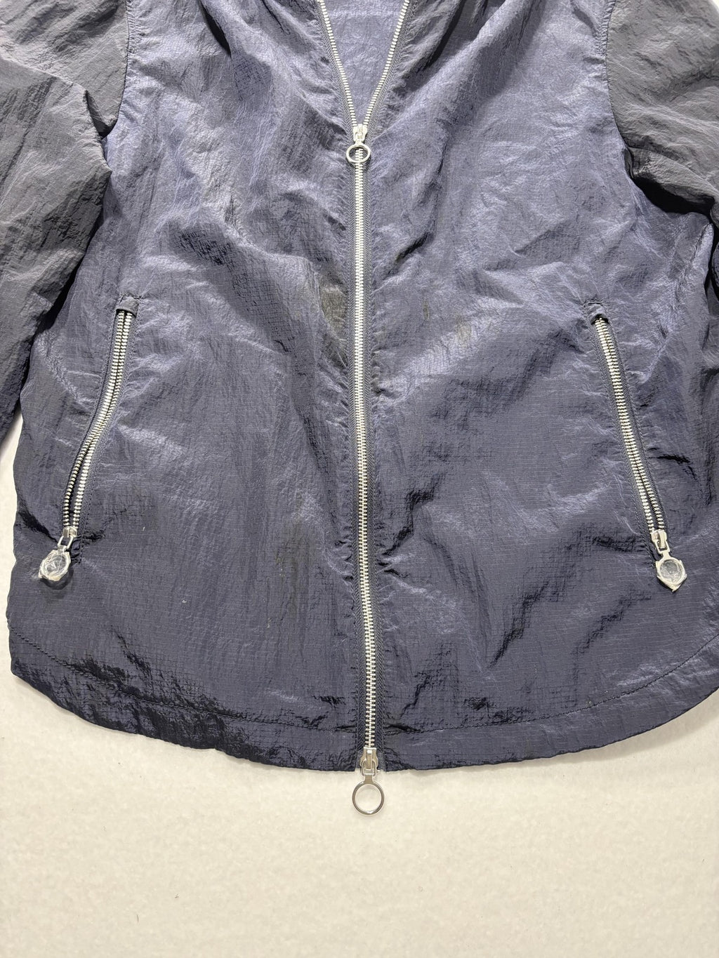 Armani Exchange Jacket Mens XL Blue Nylon Bomber Full Zip Lightweight Casual