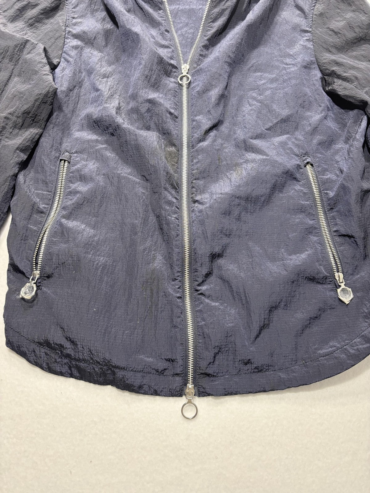 Armani Exchange Jacket Mens XL Blue Nylon Bomber Full Zip Lightweight Casual