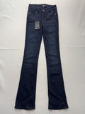 Paige Manhattan Jeans Womens 24 Blue Dark Wash Mid Rise Slim Boot 24x31 Stretch