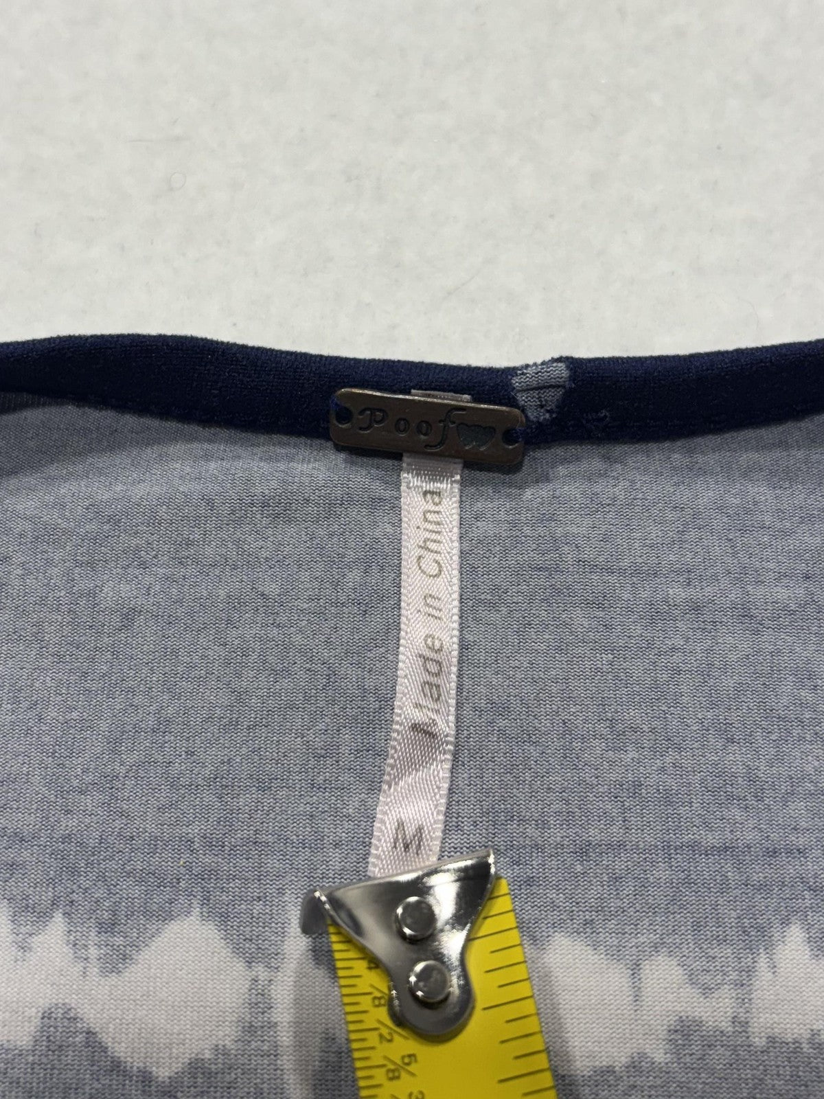 Poof Shirt Womens Medium Blue Stripe Scoop Neck Strap Casual Short Sleeve Tee