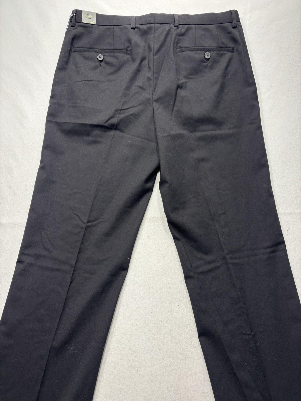 Calibrate Dress Pants Mens 34x38 Black Classic Fit Wool Flat Front Business