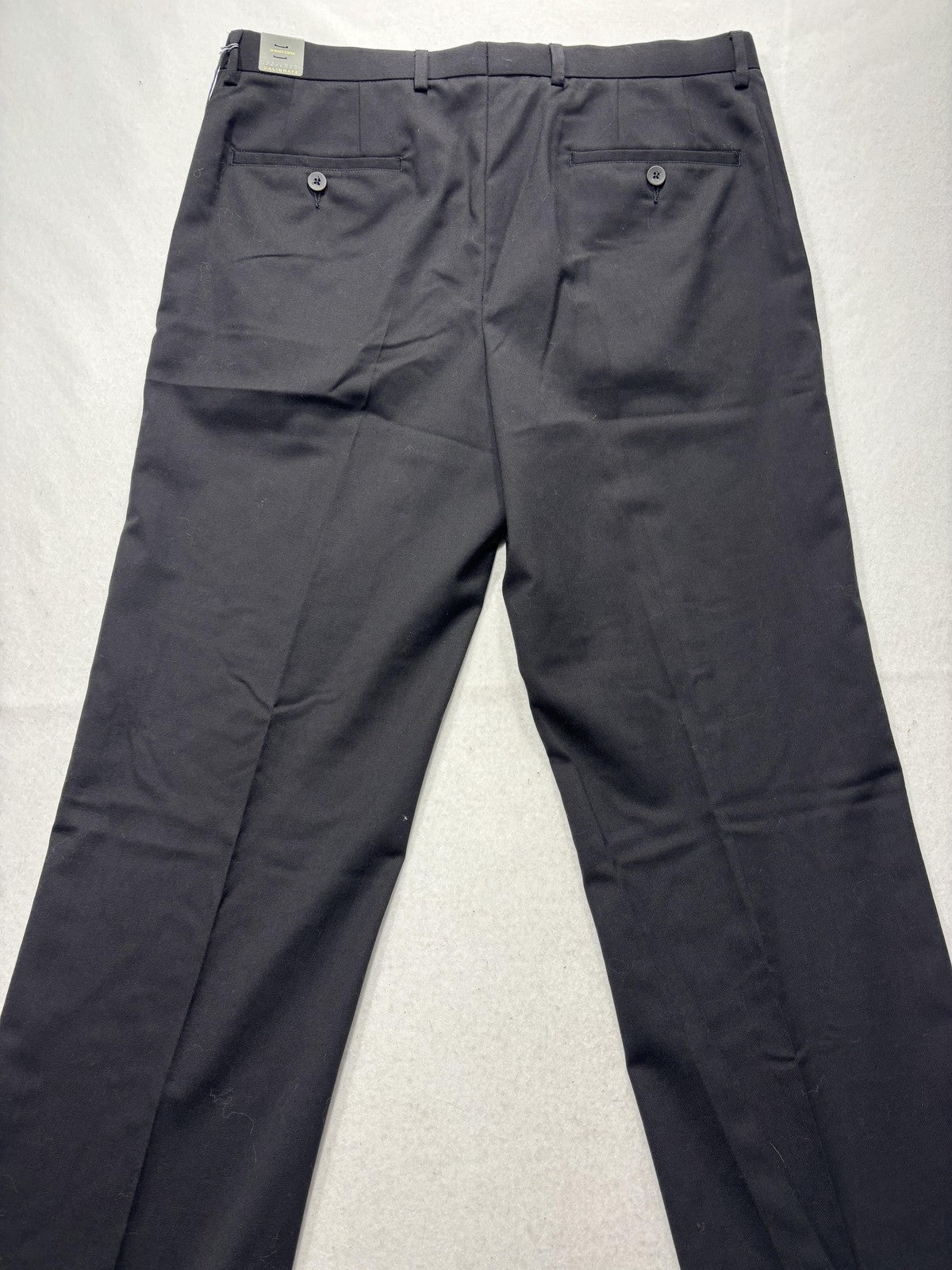 Calibrate Dress Pants Mens 34x38 Black Classic Fit Wool Flat Front Business