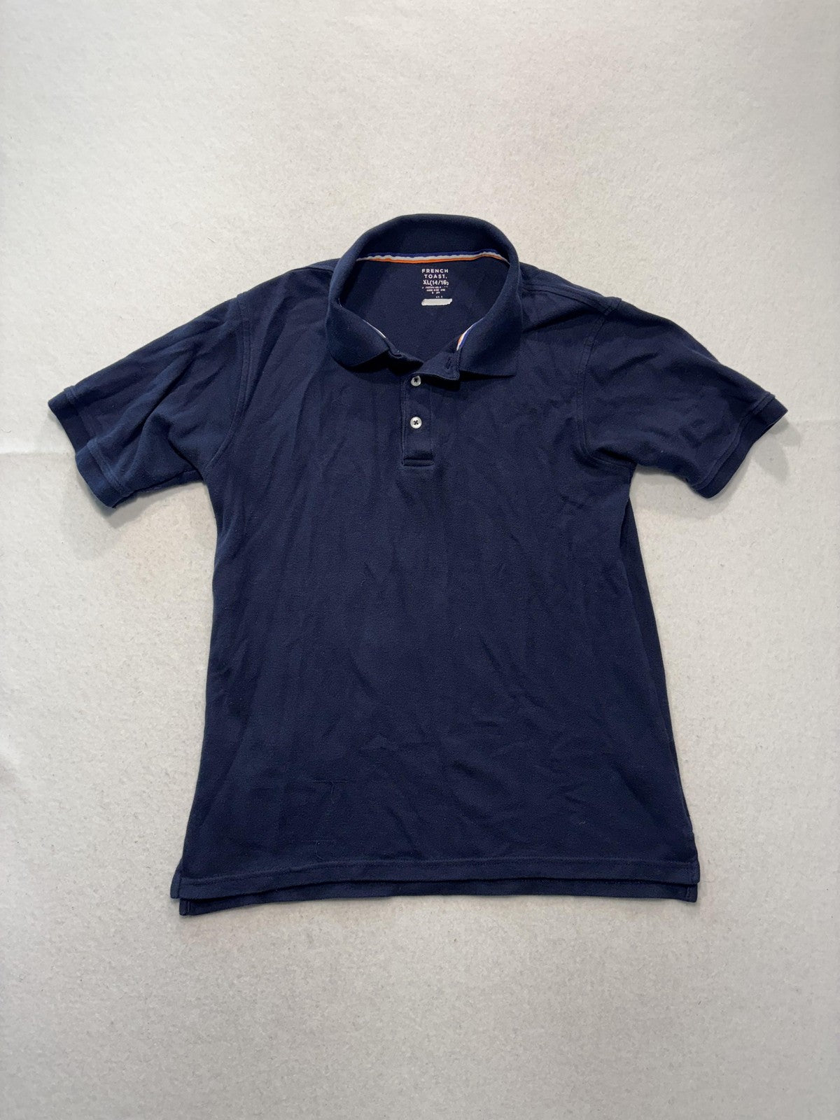 French Toast Polo Shirt Boys XL Blue Short Sleeve School Uniform SAQ84 HIEC005