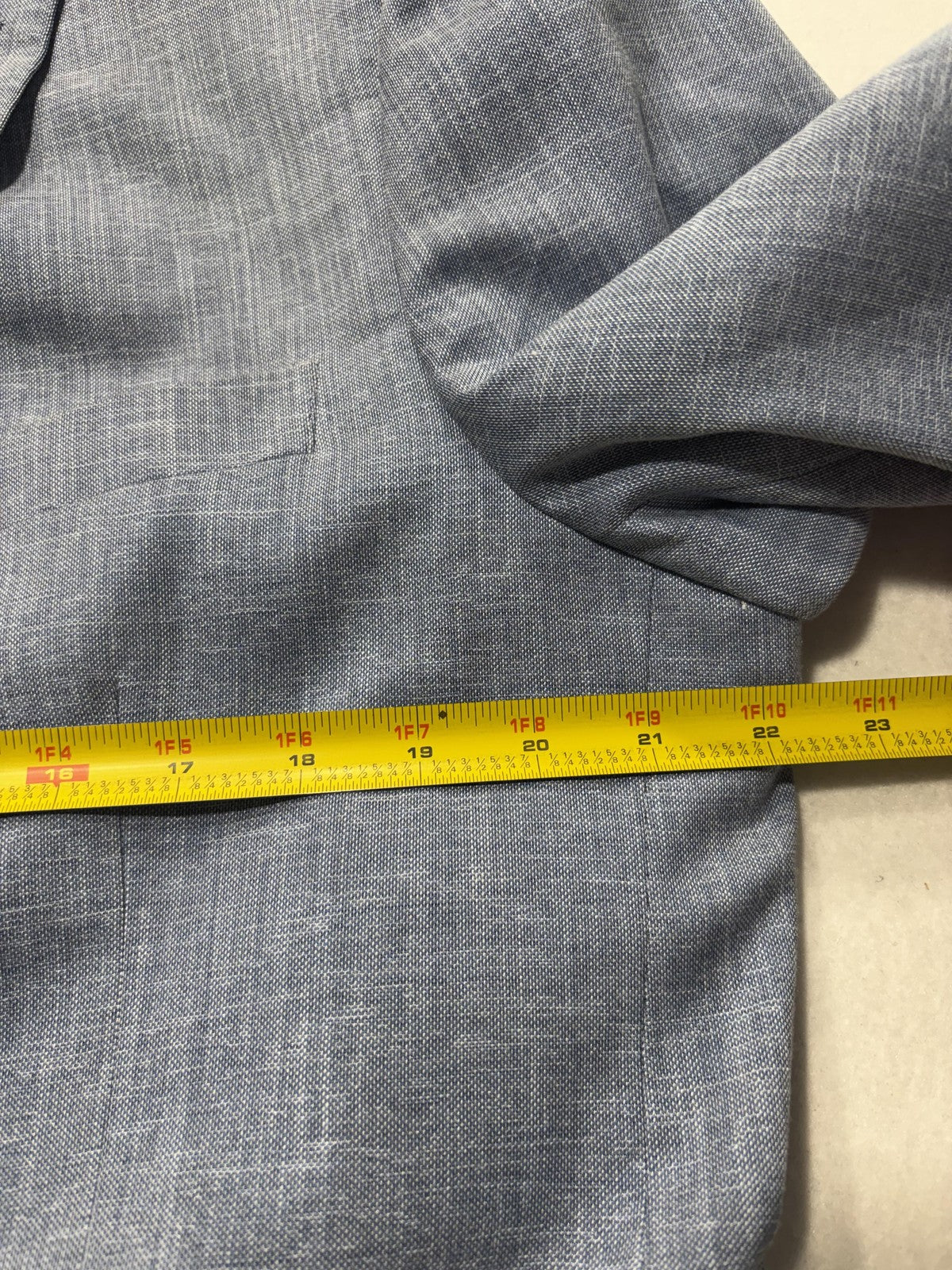Bocaccio Uomo Sport Coat Mens 44 Blue Stretch Two Button Blazer Notch Lapel
